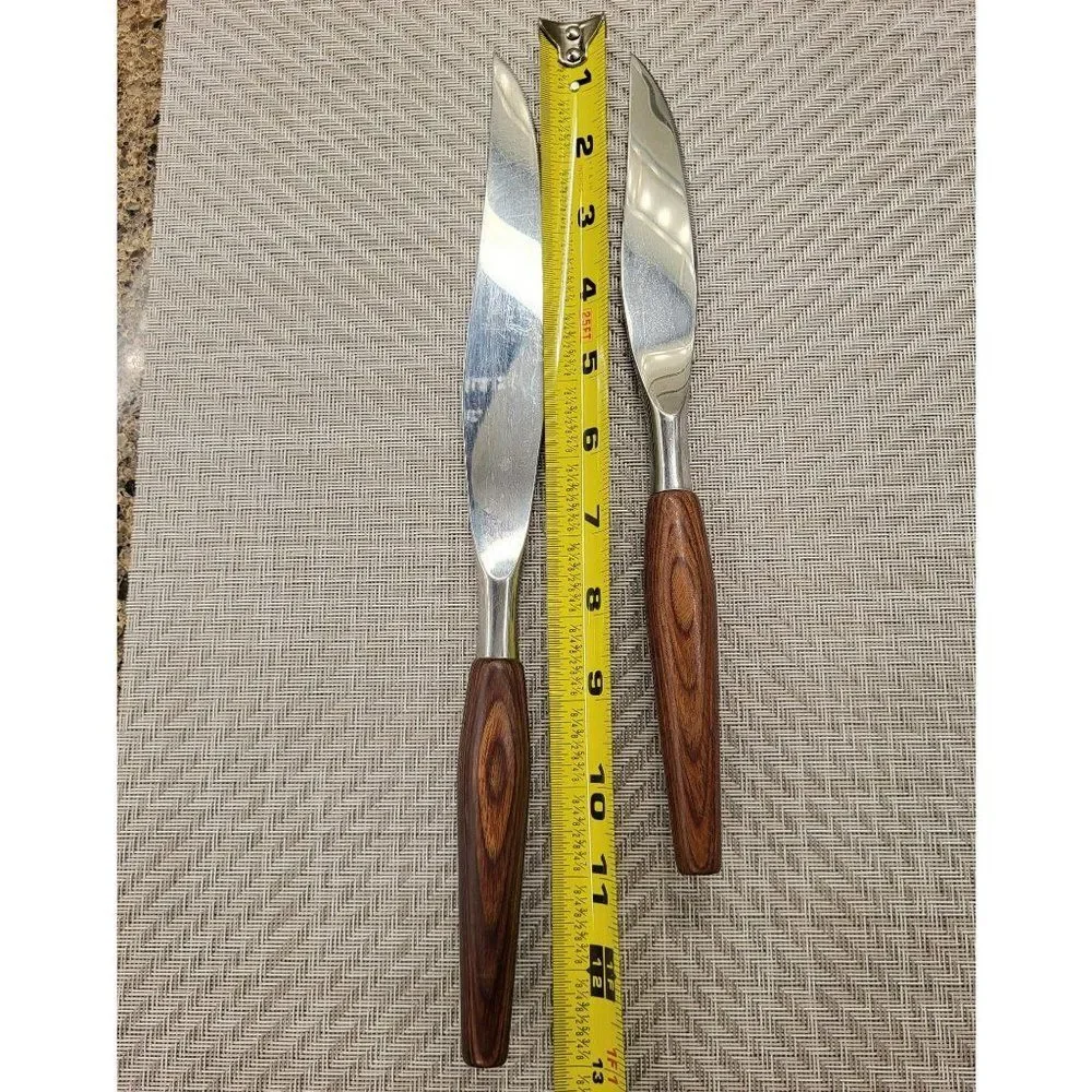 MCM Retro Danish Rosewood Teak Handle Knife Cutlery Set 2